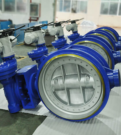 Electrical Actuated CL150 Buttwelding WCB Triple Offset Butterfly Valves